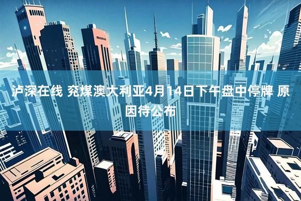 泸深在线 兖煤澳大利亚4月14日下午盘中停牌 原因待公布
